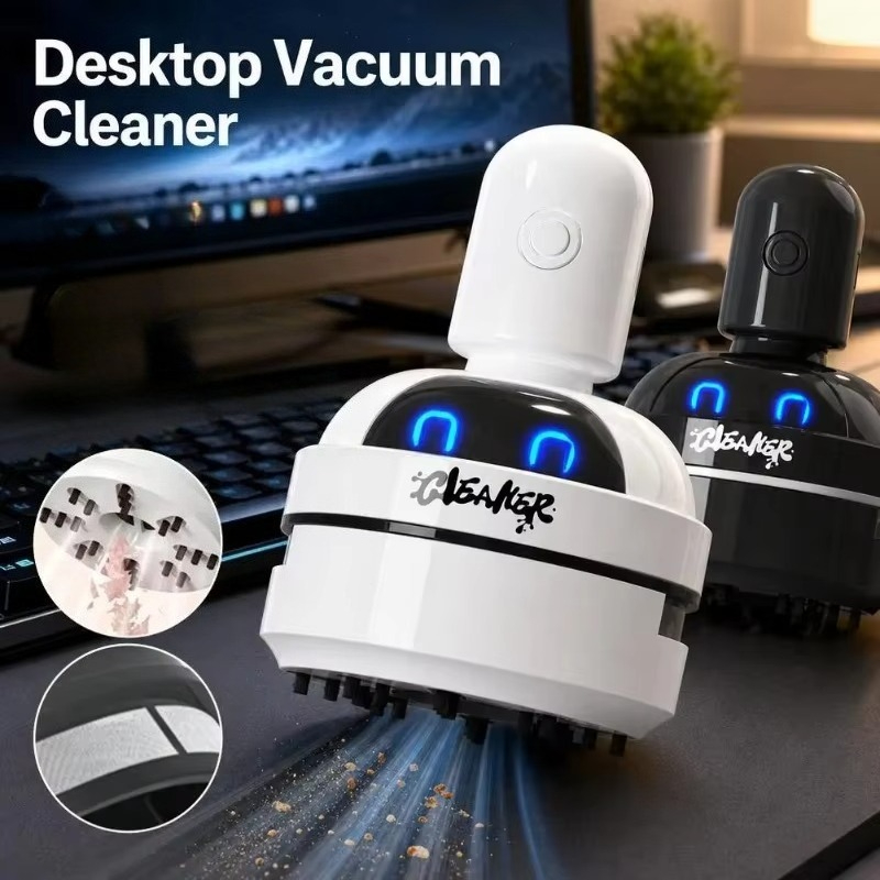 Mini Desktop Vacuum Cleaner For Eraser Dust - 卓上クリーナー、小型ポータブル掃除機、消しゴムや鉛筆の削りくず、ホコリの除去に。キーボードや机の掃除に最適。